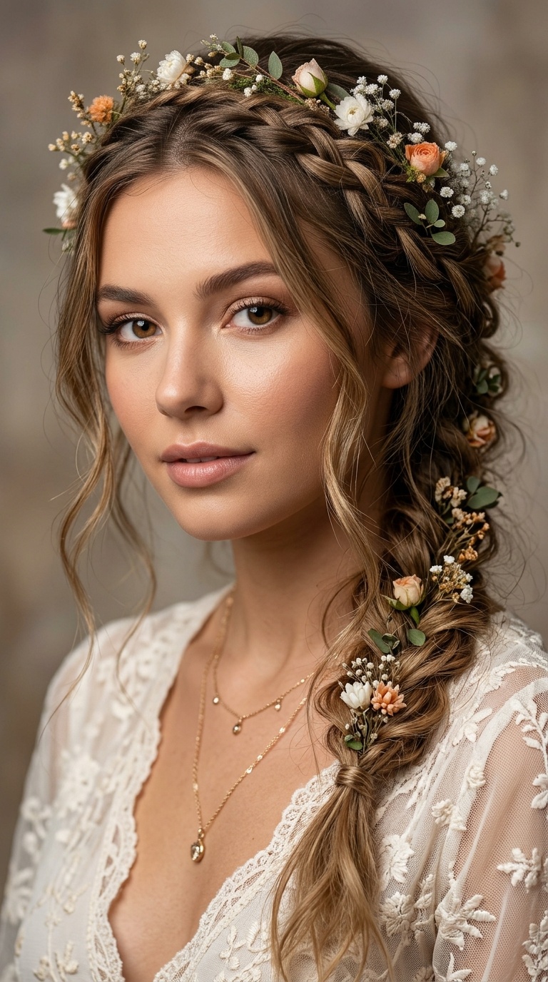 Bohemian Floral Crown Style