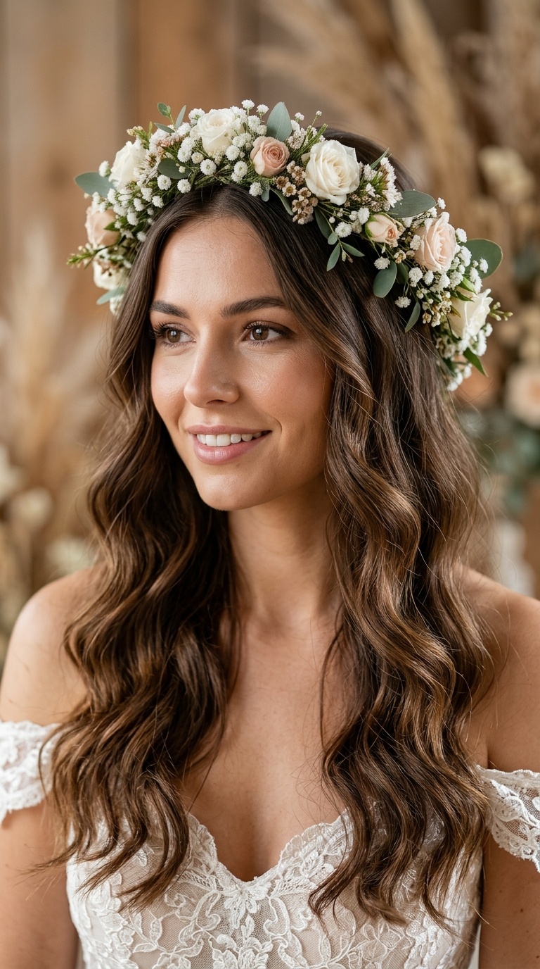 Bohemian Floral Crown Waves
