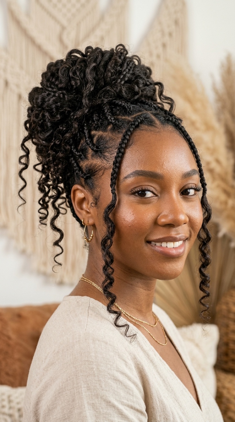 Bohemian Goddess Braid Bun