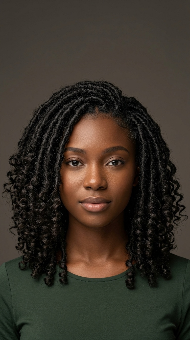 Bohemian Locs with Curly Ends