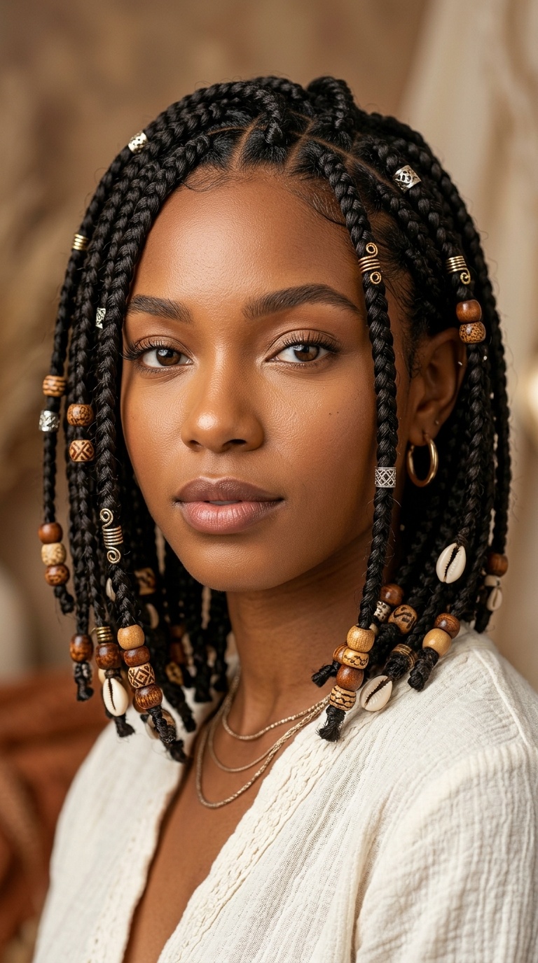 Boho Braids with Beads and Rings