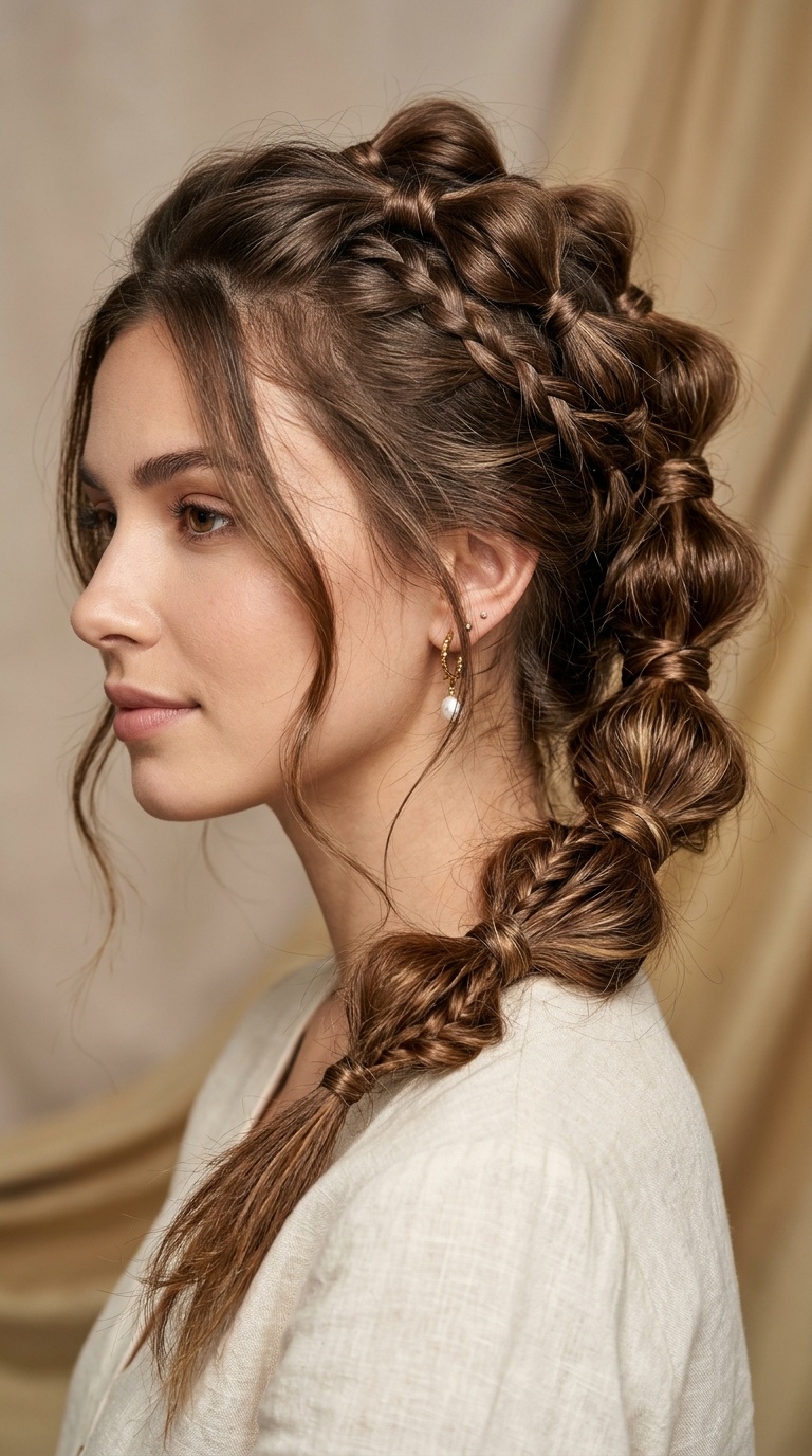 Boho Bubble Updo