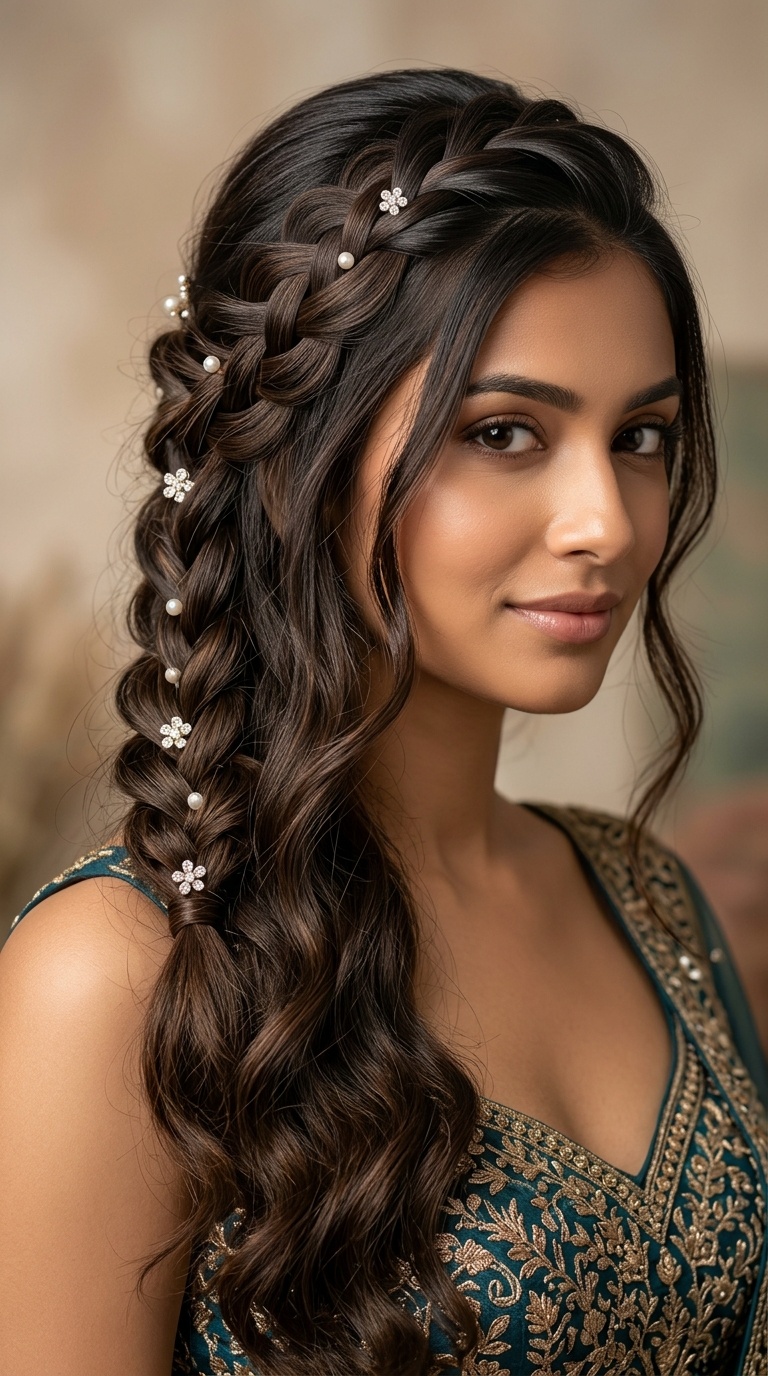 Boho-Chic Waterfall Braid