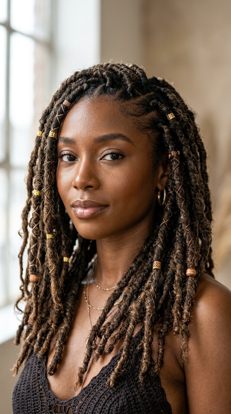 Boho Distressed Faux Locs