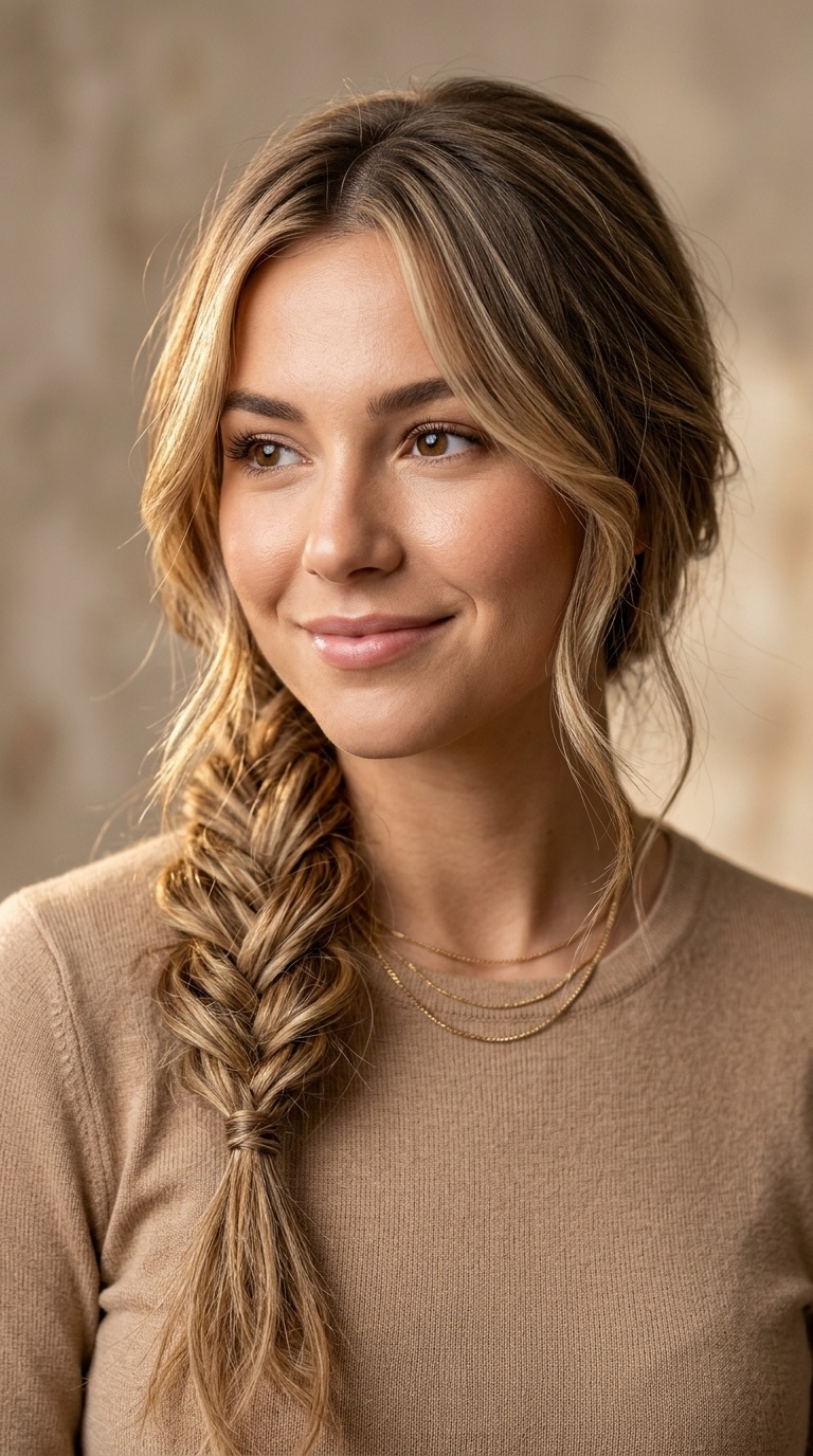 Boho Side Braid with Face-Framing Pieces