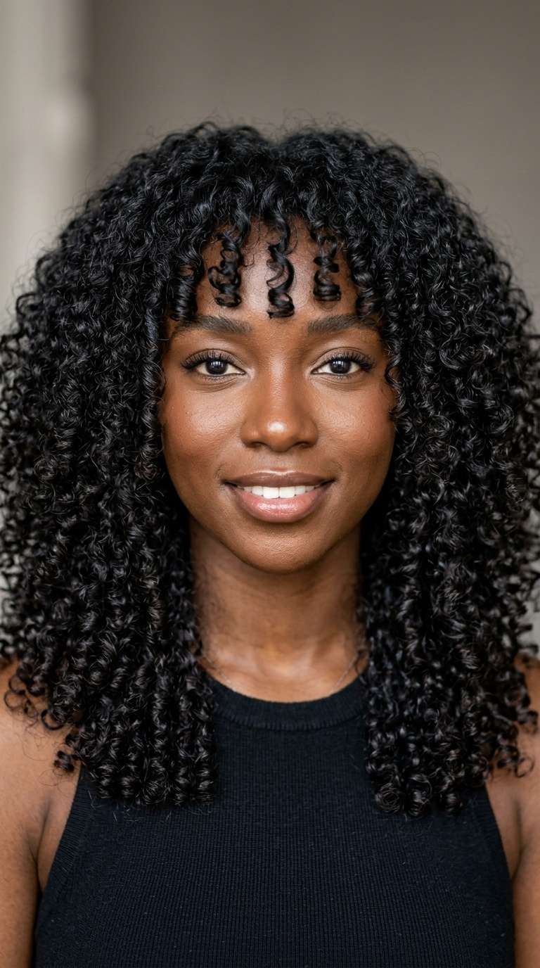 Bottleneck Bangs for Curls