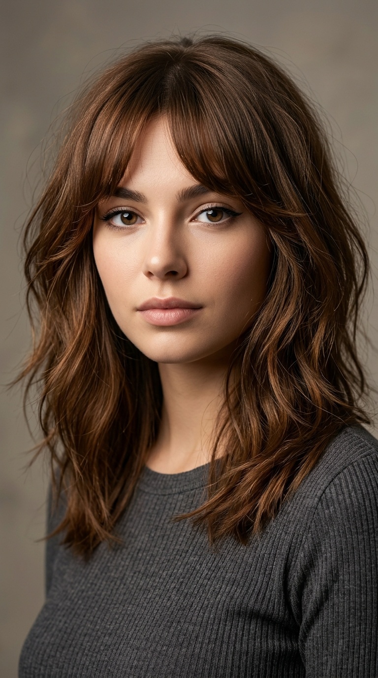 Bottleneck Bangs with Textured Ends