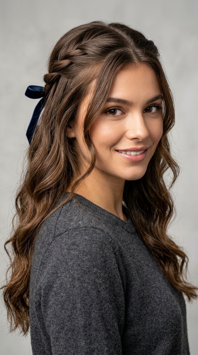Bow-Tied Twisted Half-Up