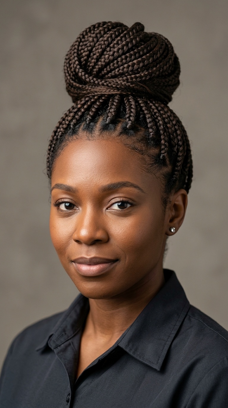Box Braids Bun