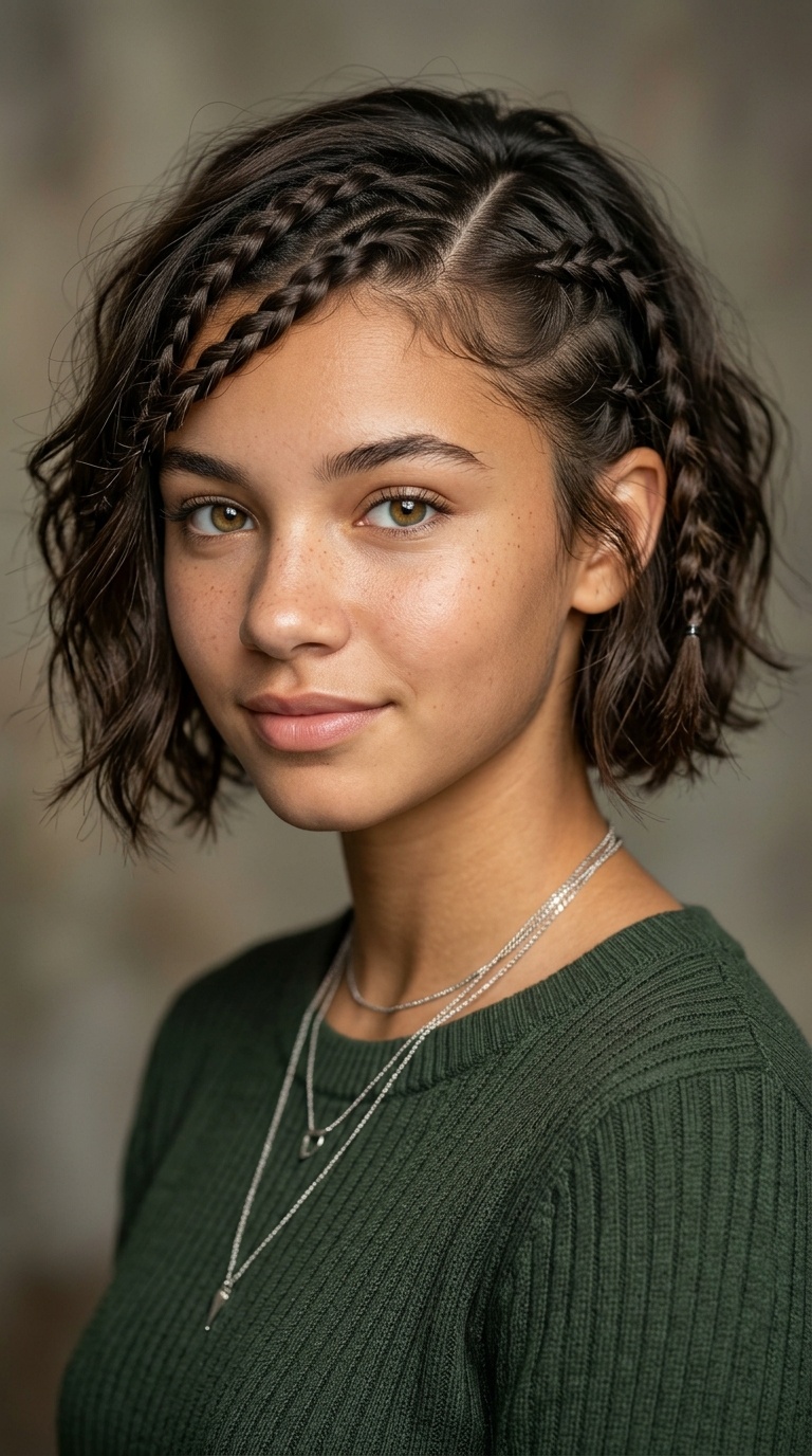 Braided Bangs for Short Hair
