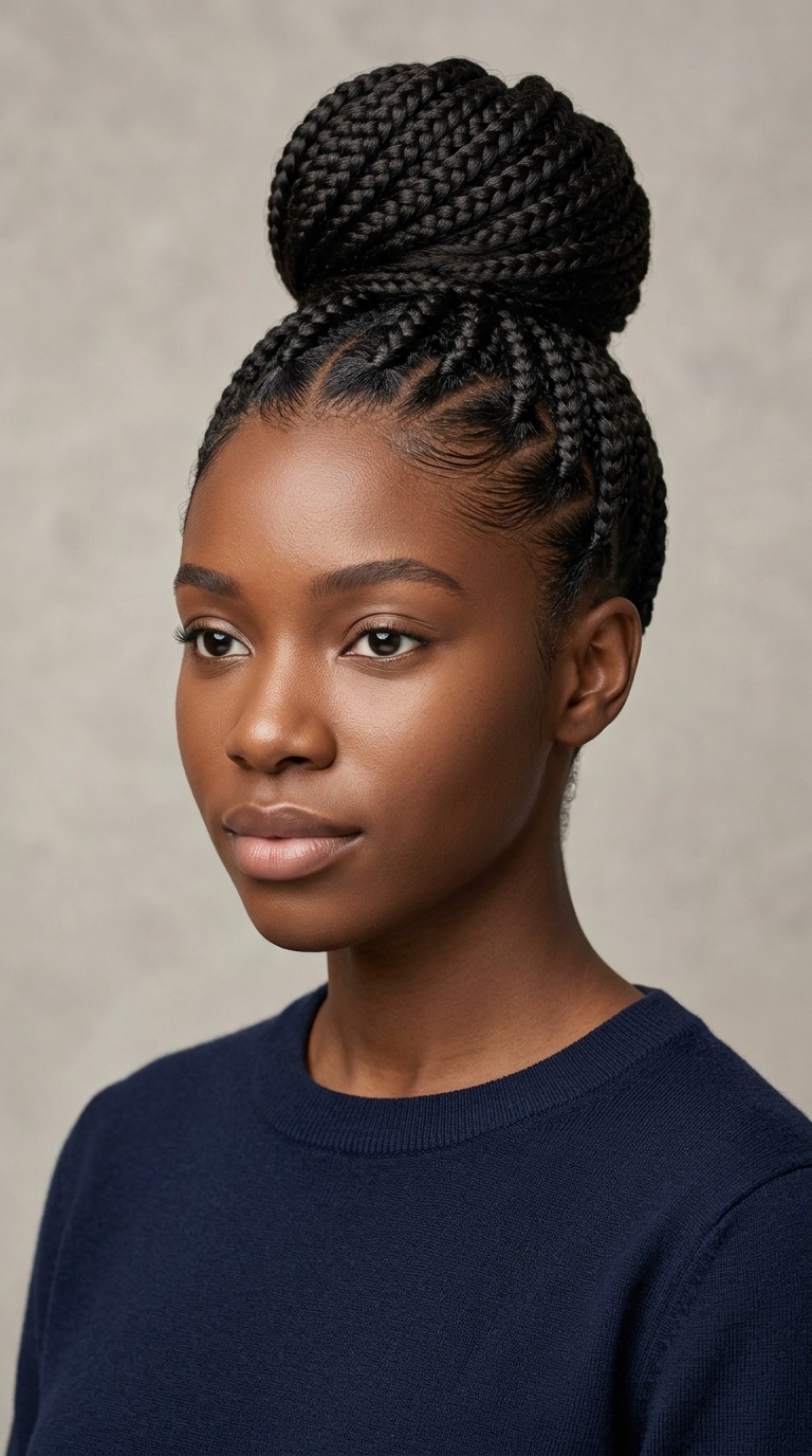 Braided Base High Bun