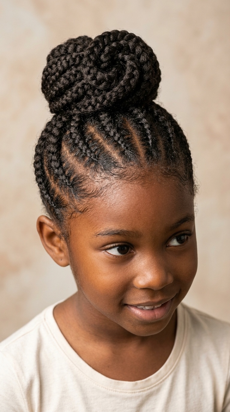 Braided Bun with a Swirl