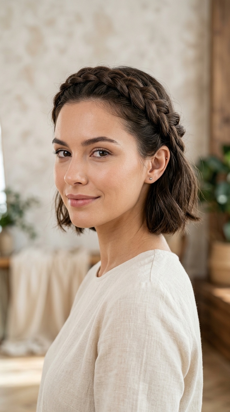 Braided Crown for Bobs