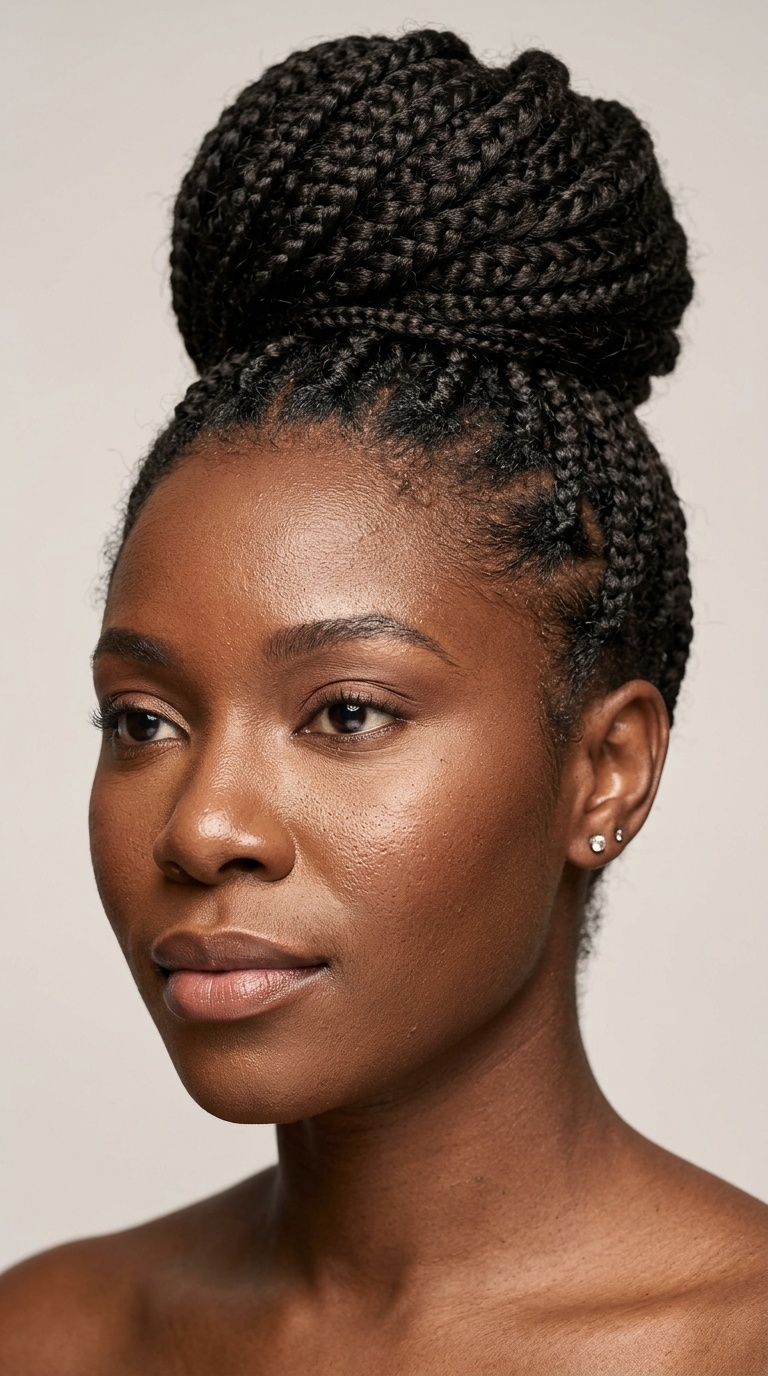 Braided Crown High Bun