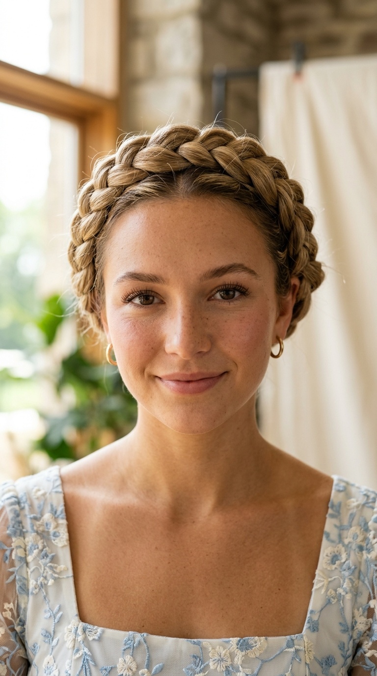 Braided Crown Milkmaid Style