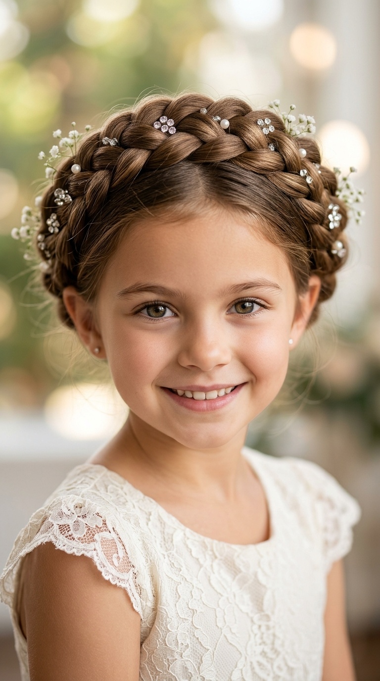 Braided Crown with Embedded Crystals