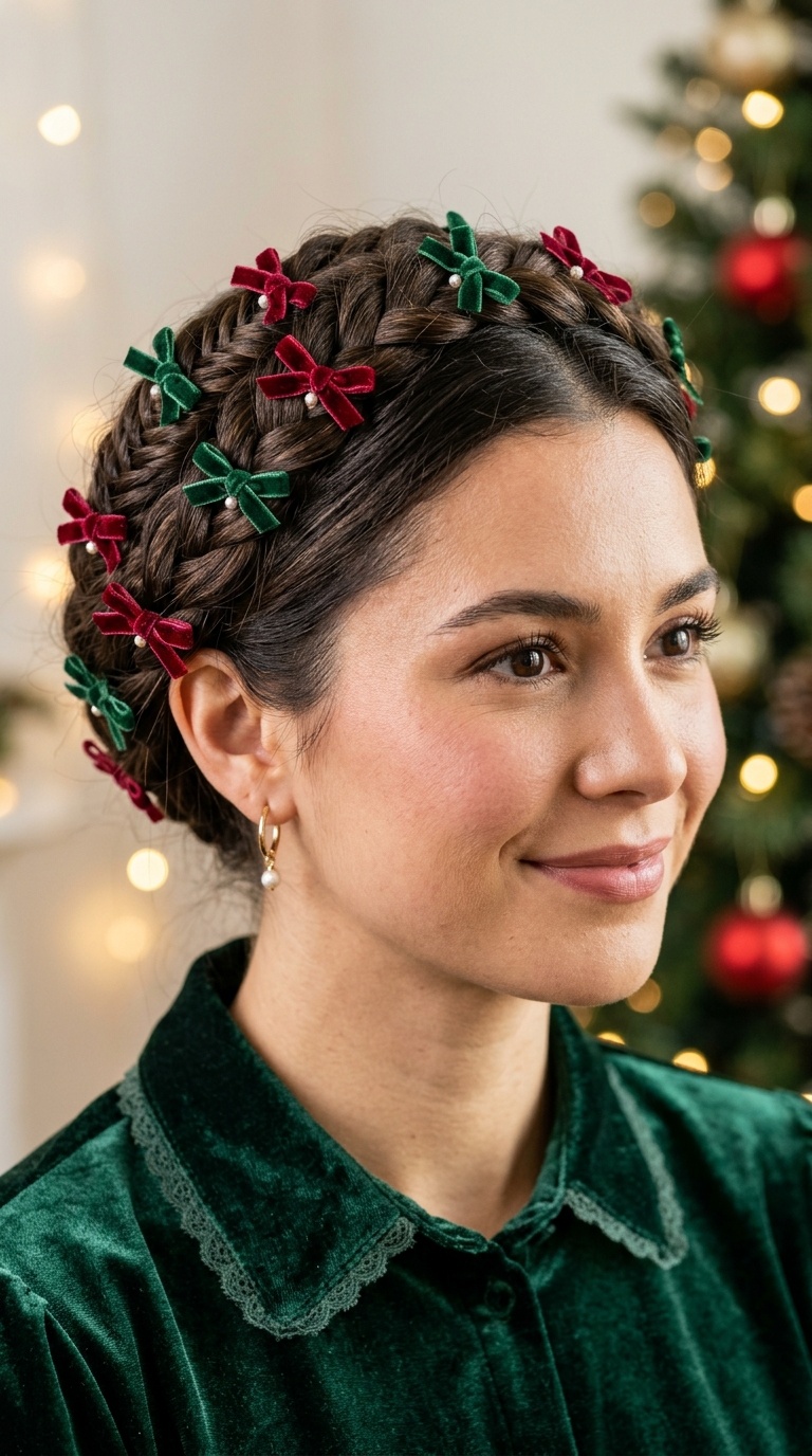 Braided Crown with Micro-Bows
