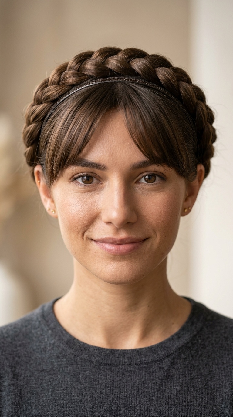 Braided Crown with Skinny Band