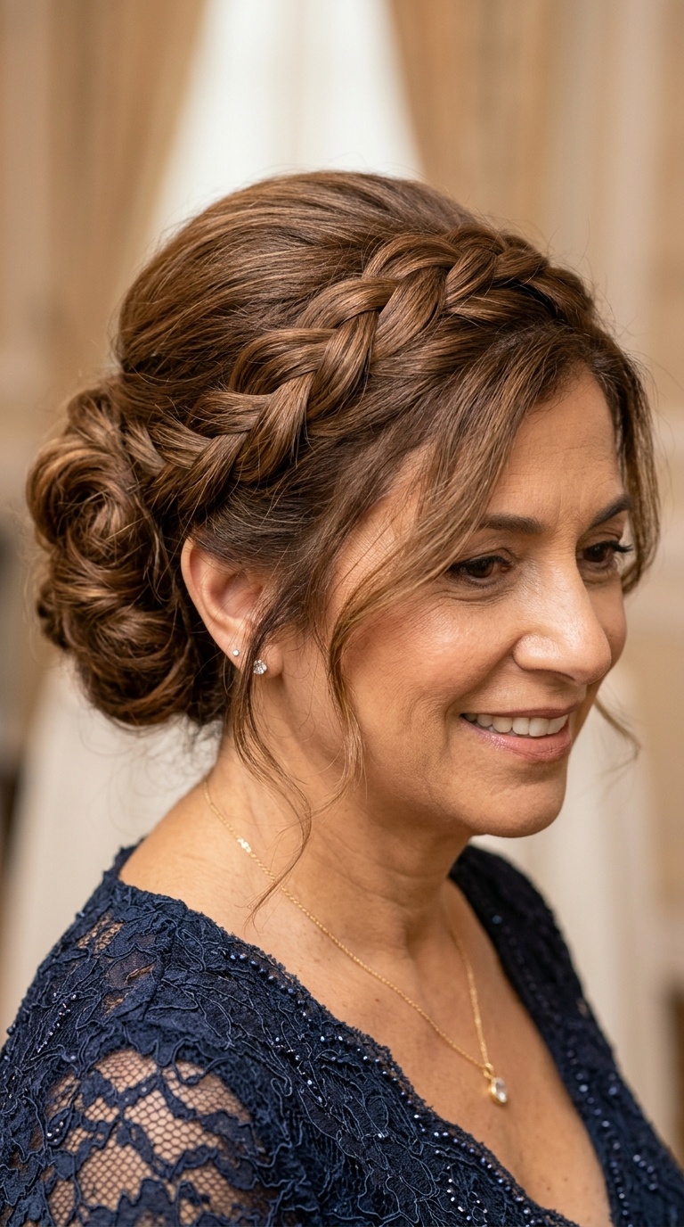 Braided Crown with Voluminous Back