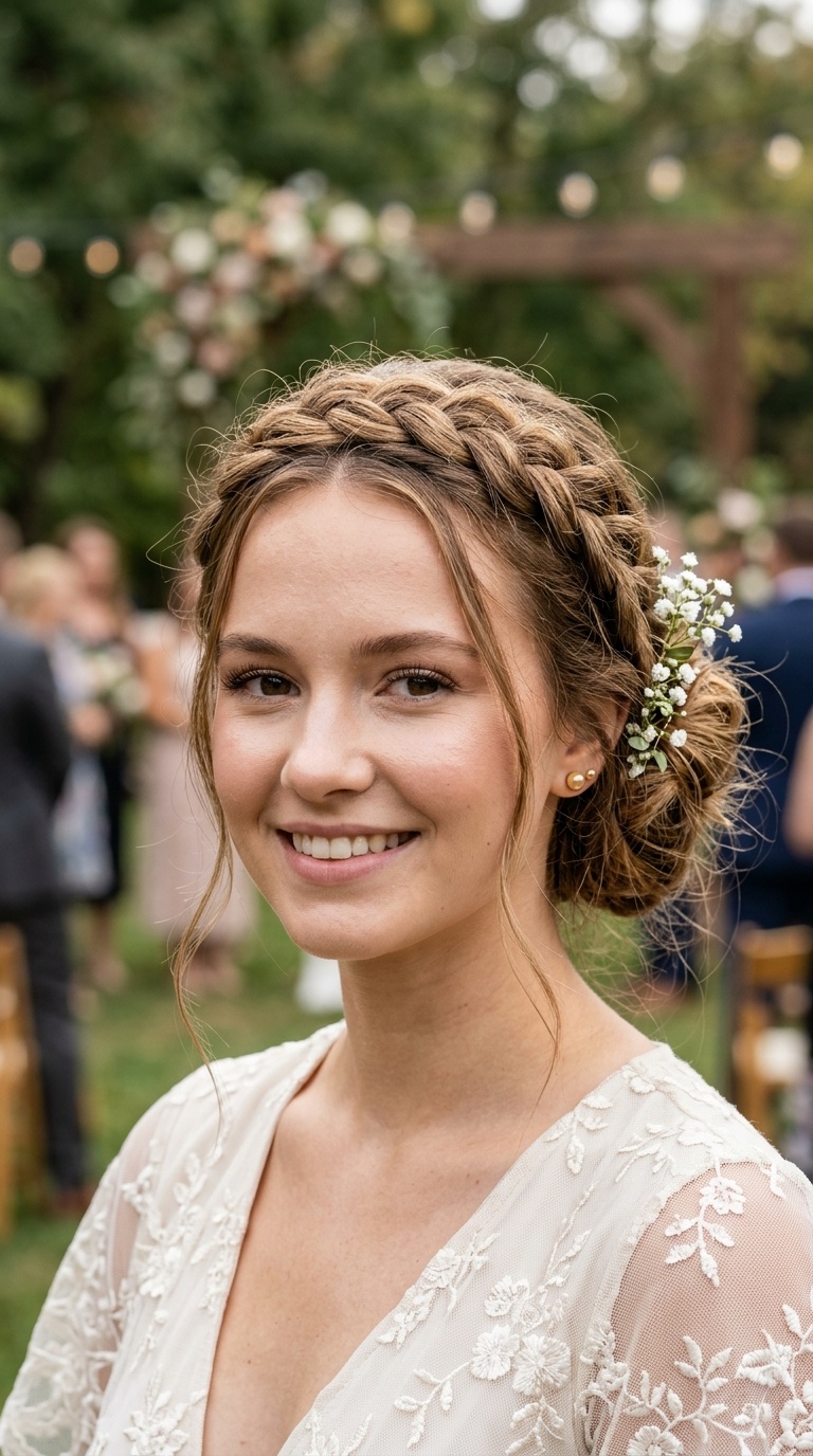 Braided Halo Messy Bun
