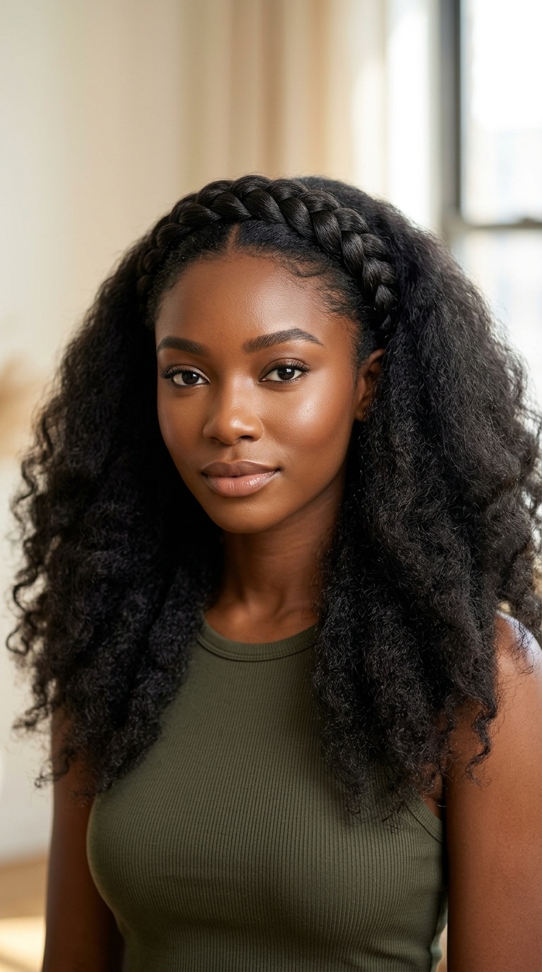 Braided Headband with Flowing Lengths