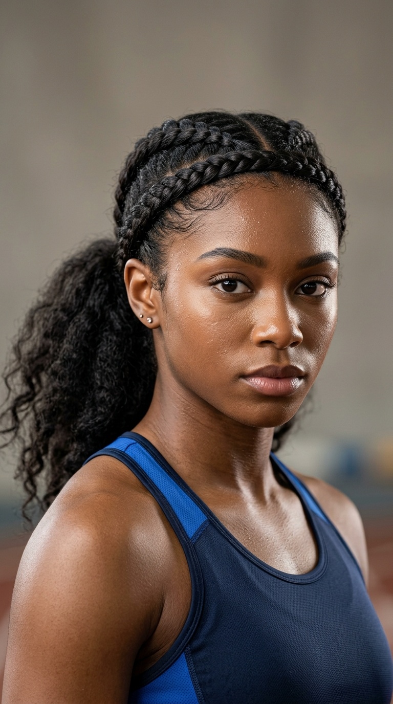 Braided Headband with Loose Tail