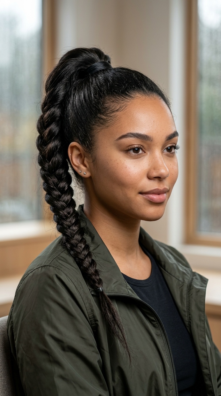 Braided High Ponytail