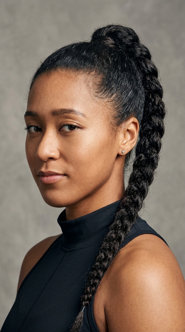Braided High Ponytail