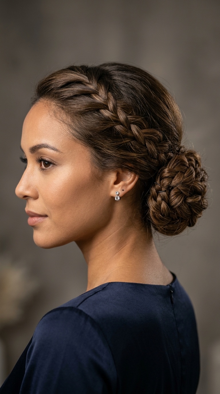 Braided Low Chignon