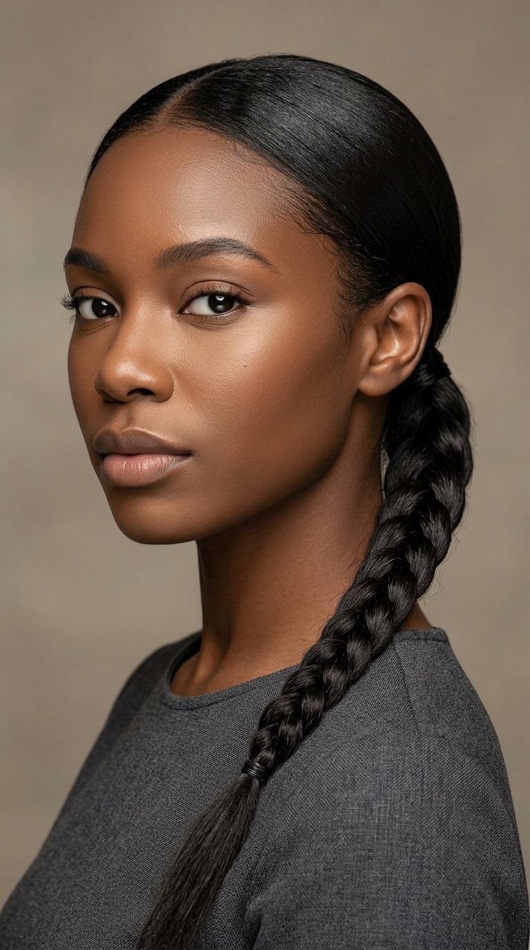 Braided Low Ponytail