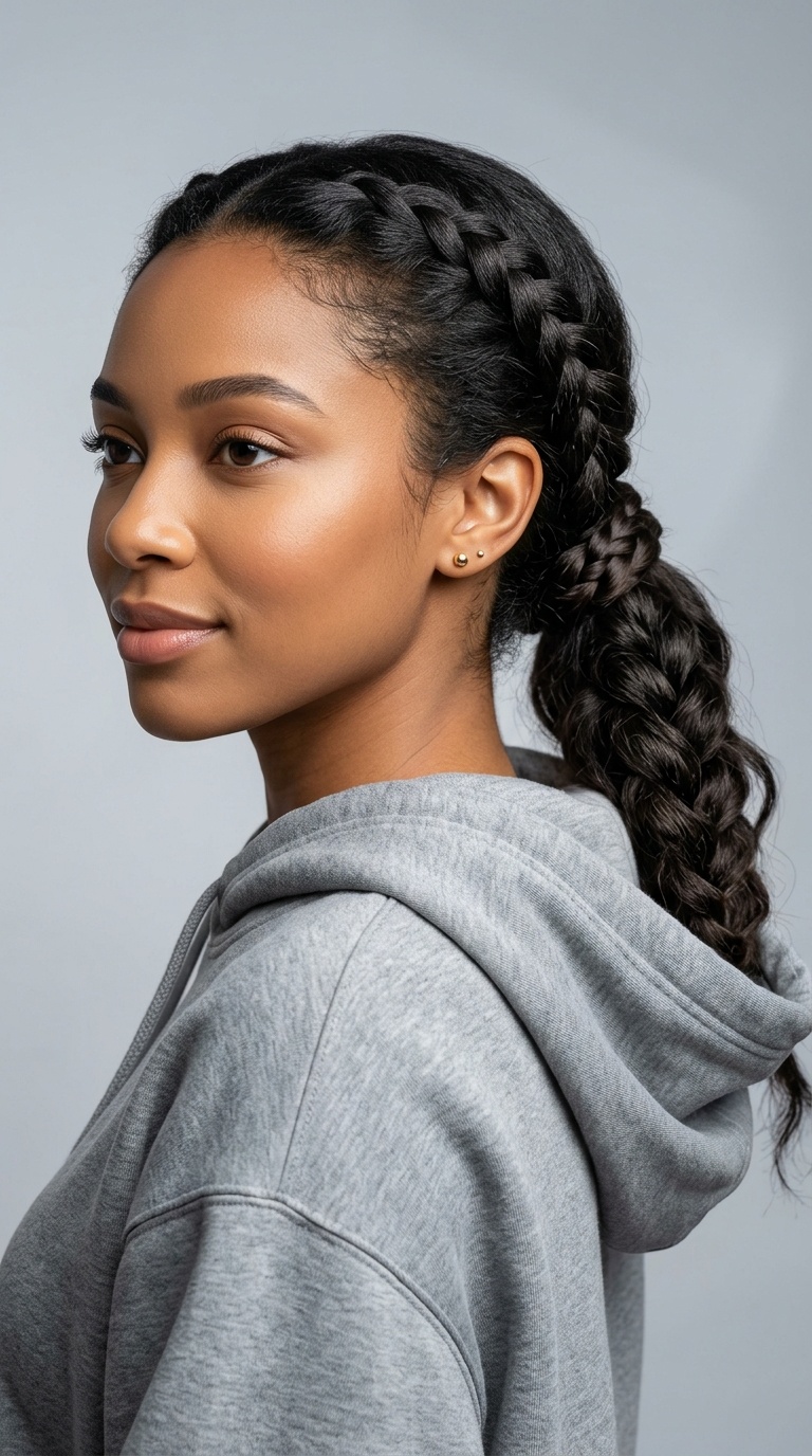 Braided Low Ponytail