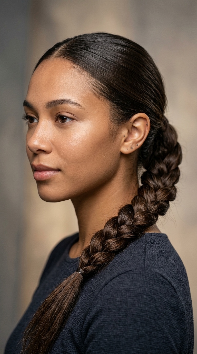 Braided Low Ponytail