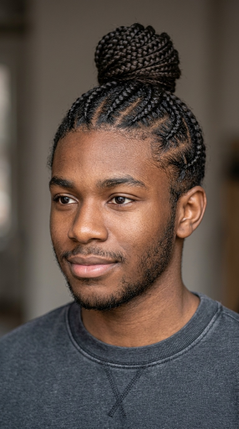 Braided Man Bun