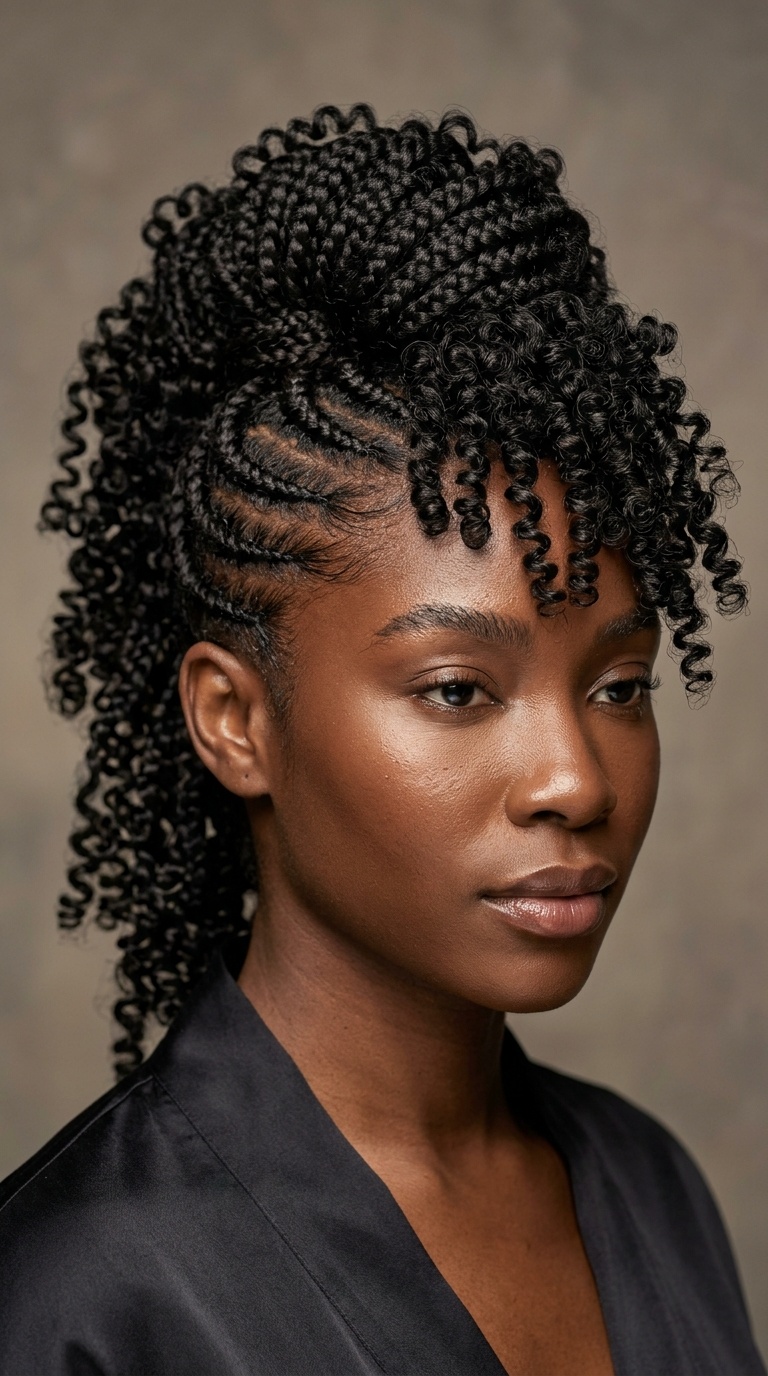 Braided Mohawk Updo