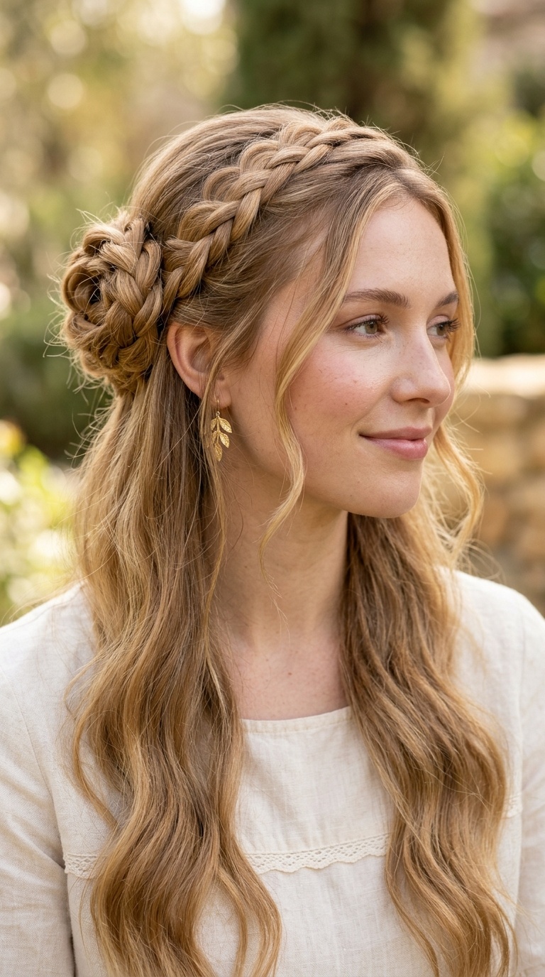 Braided Rose Half-Updo
