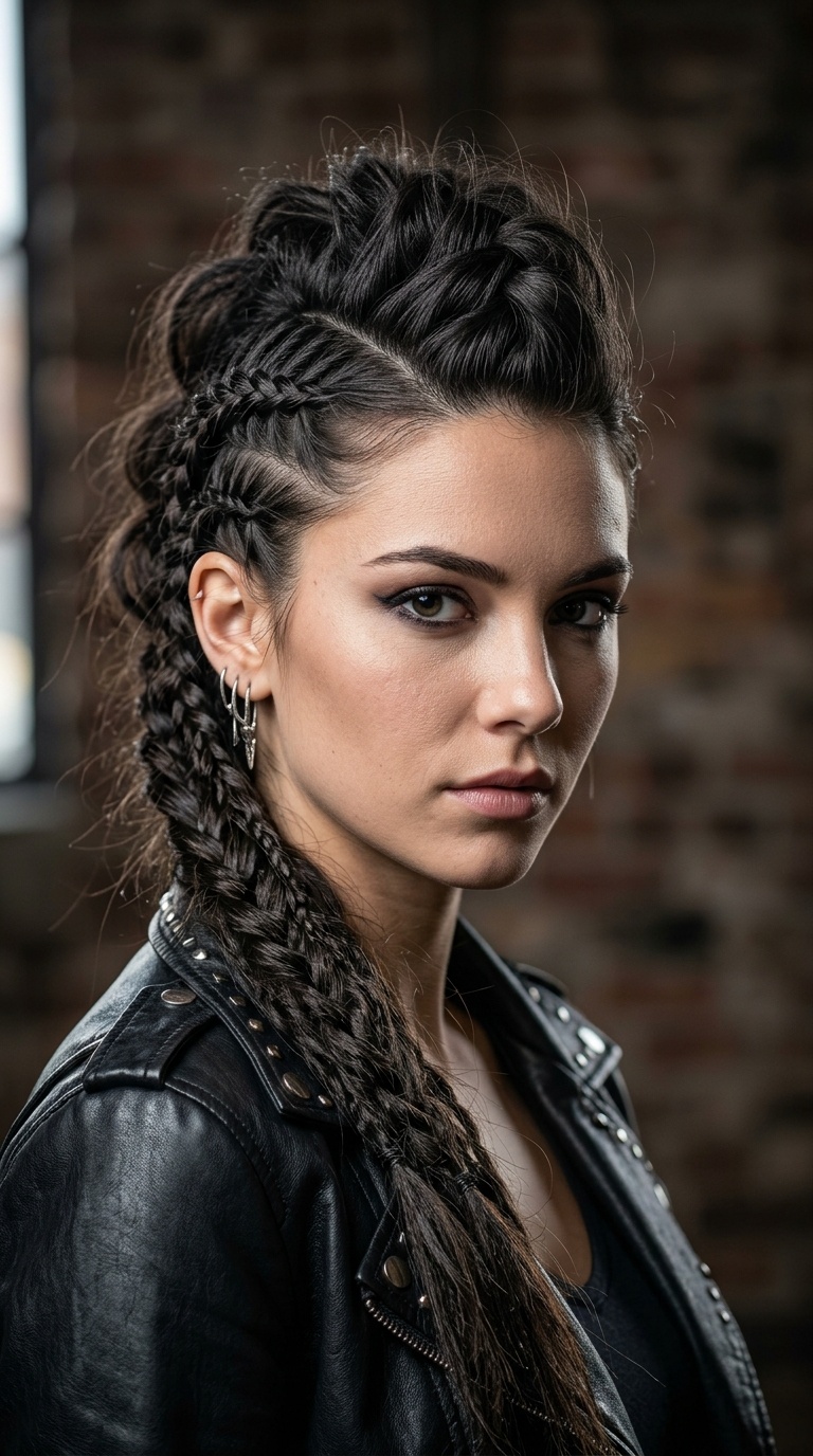 Braided Side Faux Hawk