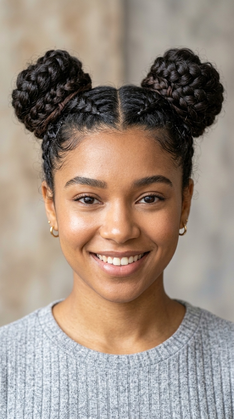Braided Space Buns