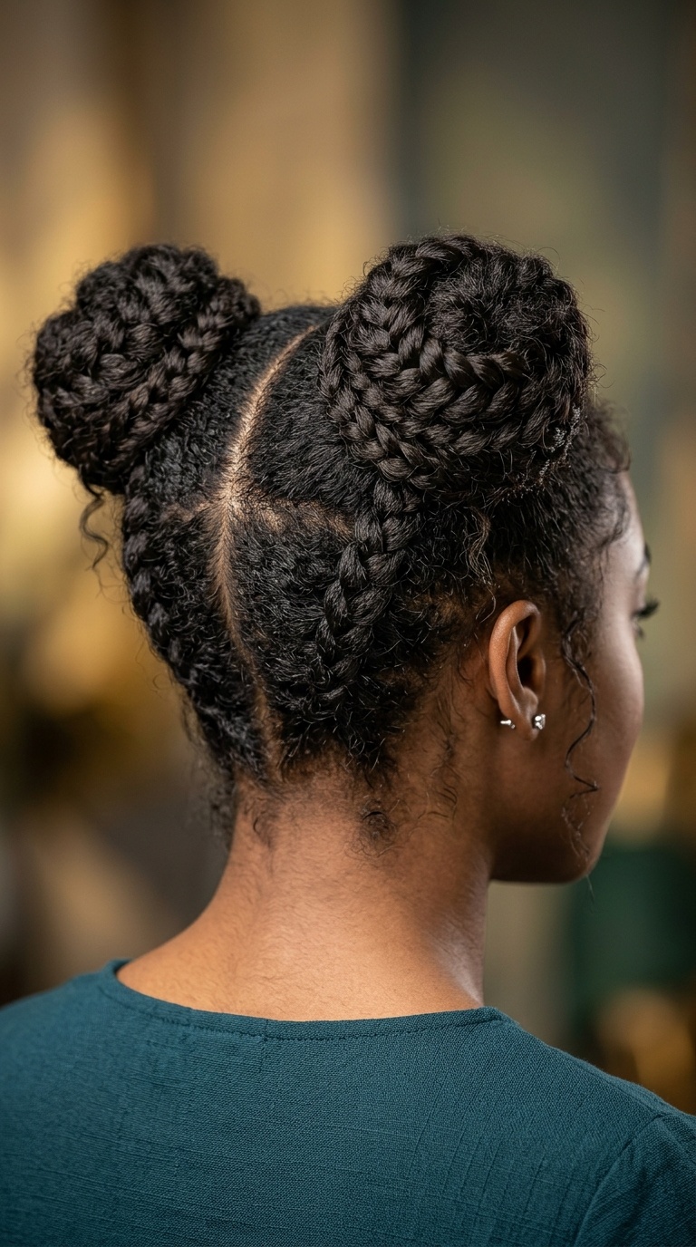 Braided Space Buns