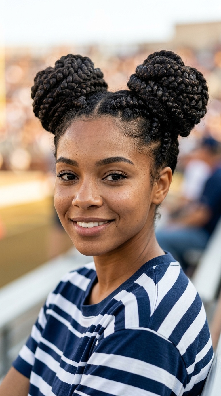 Braided Space Buns
