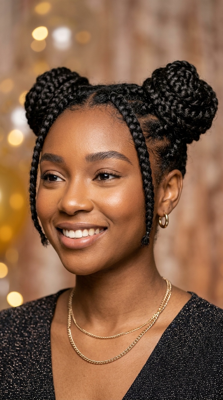 Braided Space Buns