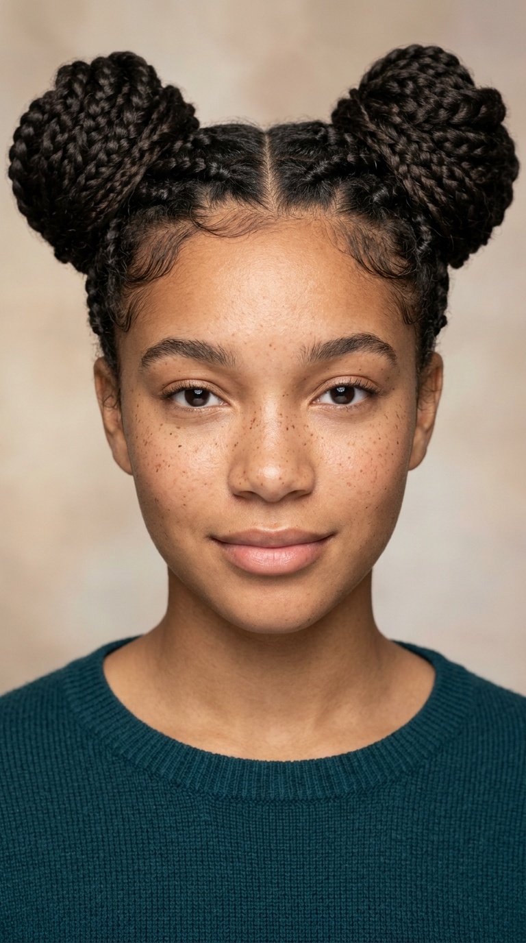 Braided Space Buns