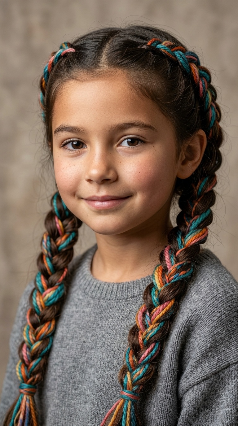 Braided Wool Pigtails