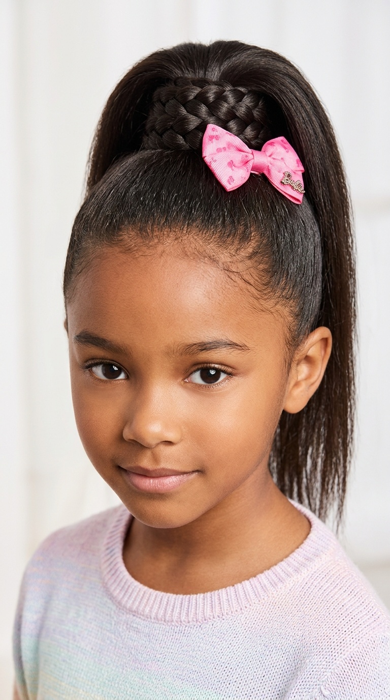 Braided Wrap High Ponytail