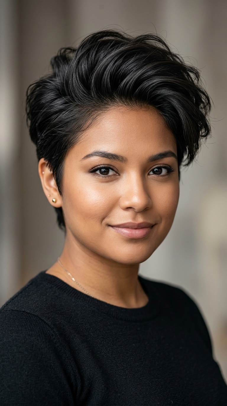Brushed-Back Pixie