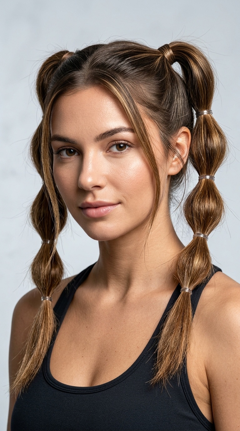 Bubble Braid Pigtails