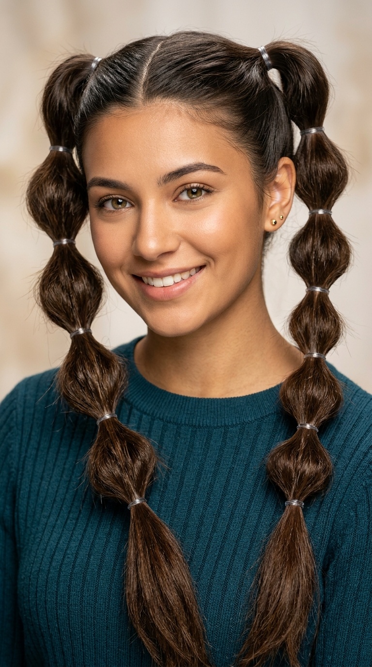 Bubble Braid Pigtails