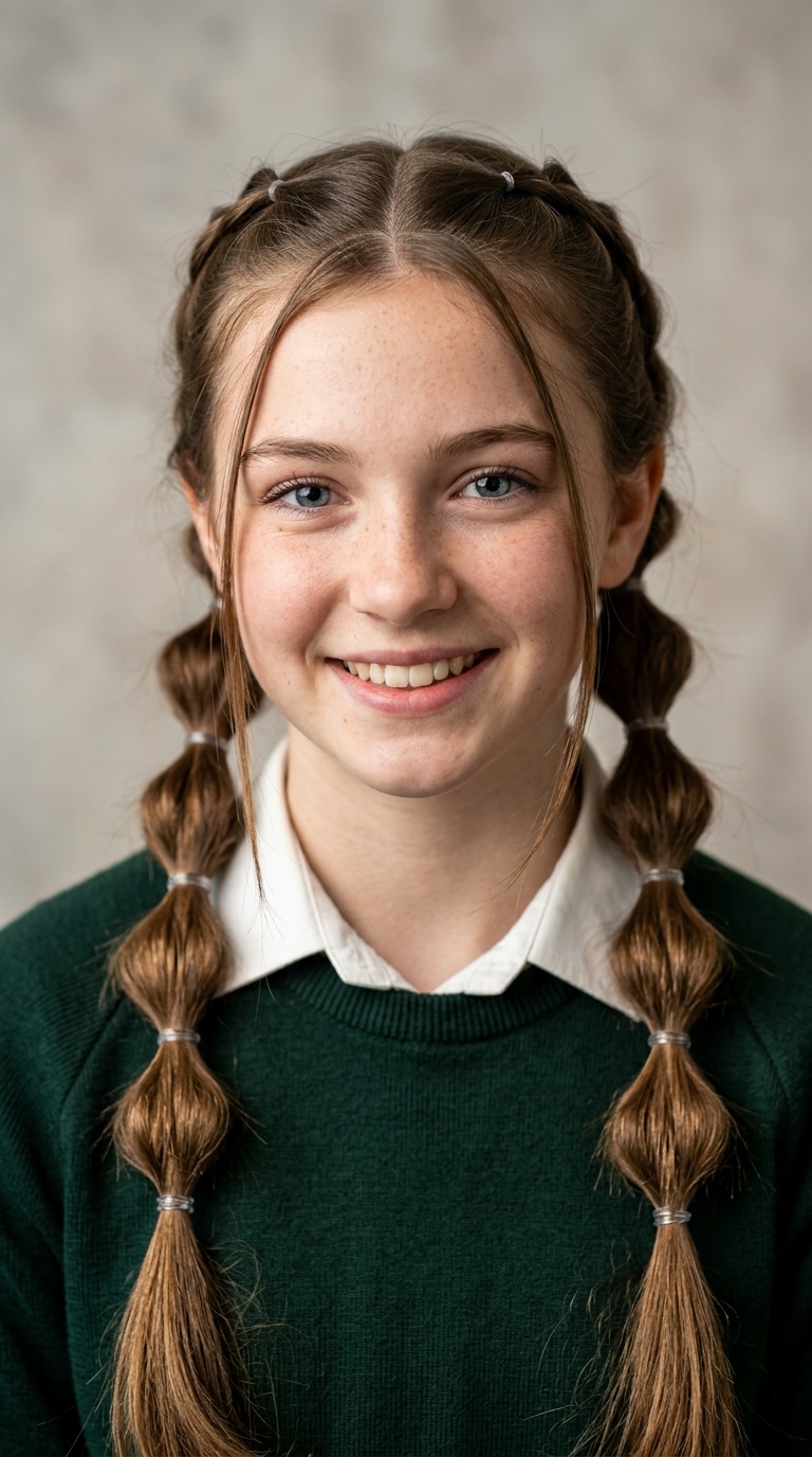 Bubble Braid Pigtails