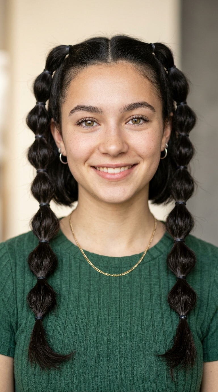 Bubble Braid Pigtails