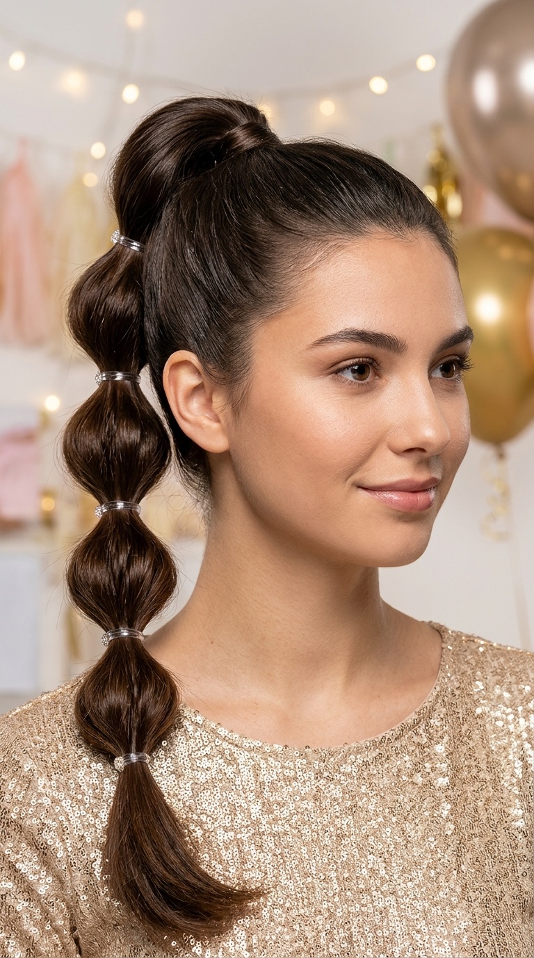 Bubble Braid Ponytail
