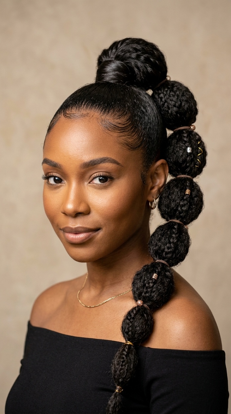 Bubble Braid Ponytail